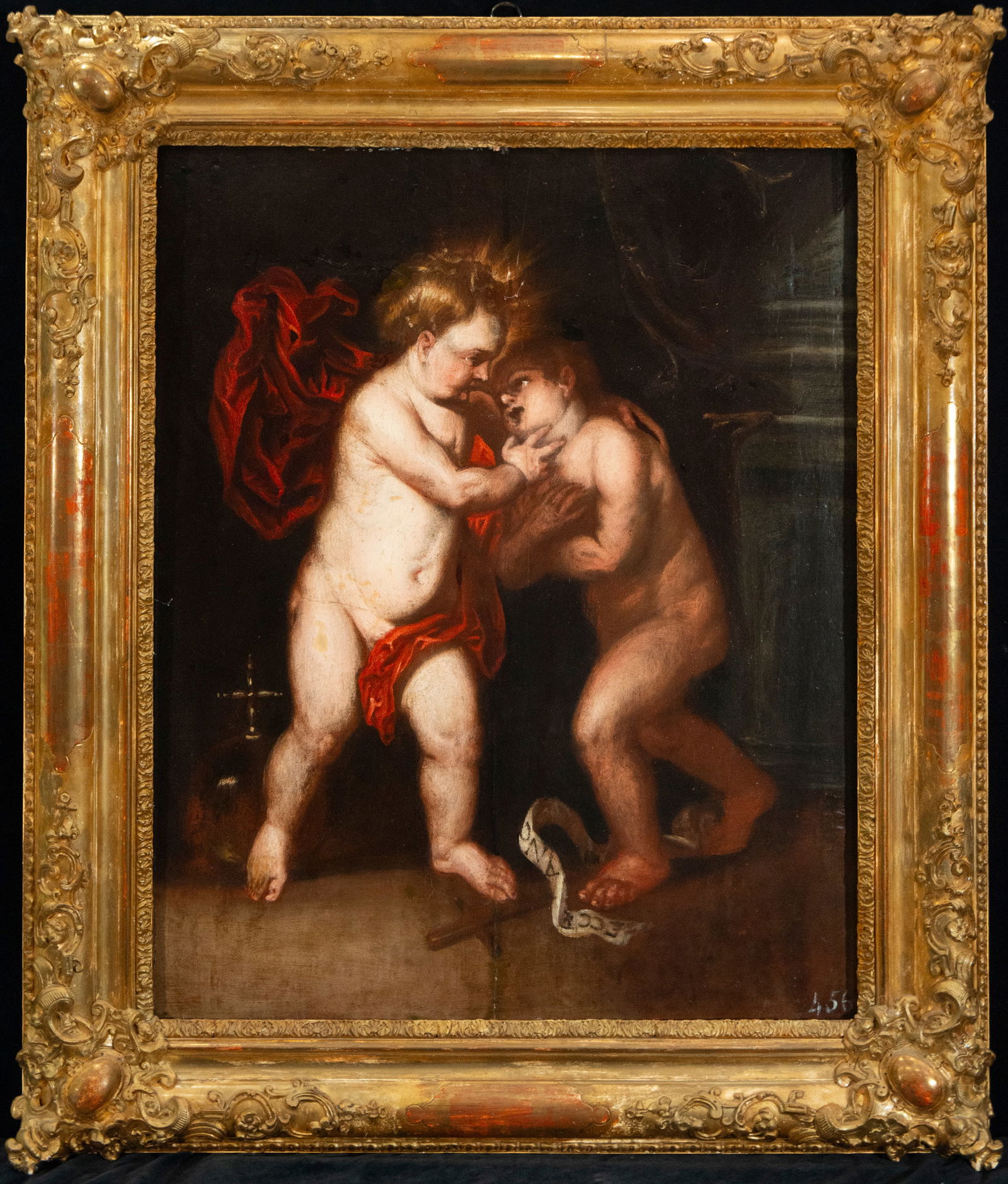 ANTHONY VAN DYCK (1599-1641) Follower - The Encounter of the Child Jesus with Saint John / Flemish (1 of 4)