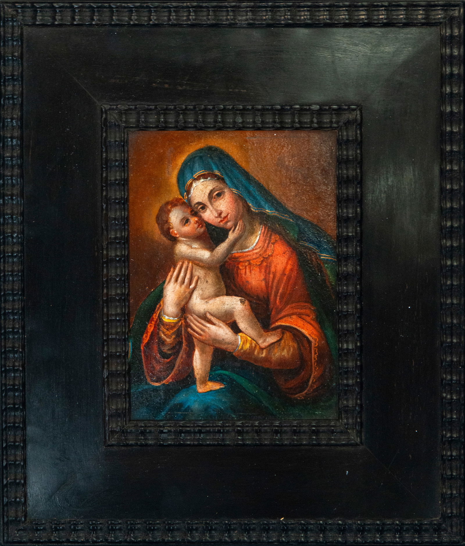 Virgin and Child. New Spanish School. 18th Century (1 of 3)