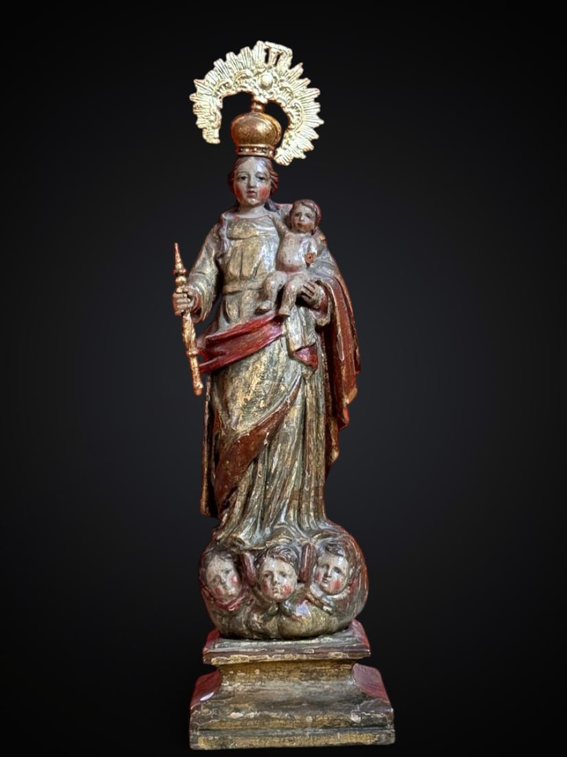 Virgin of the Rosary with Child. Spanish School. 18th Century (1 of 7)