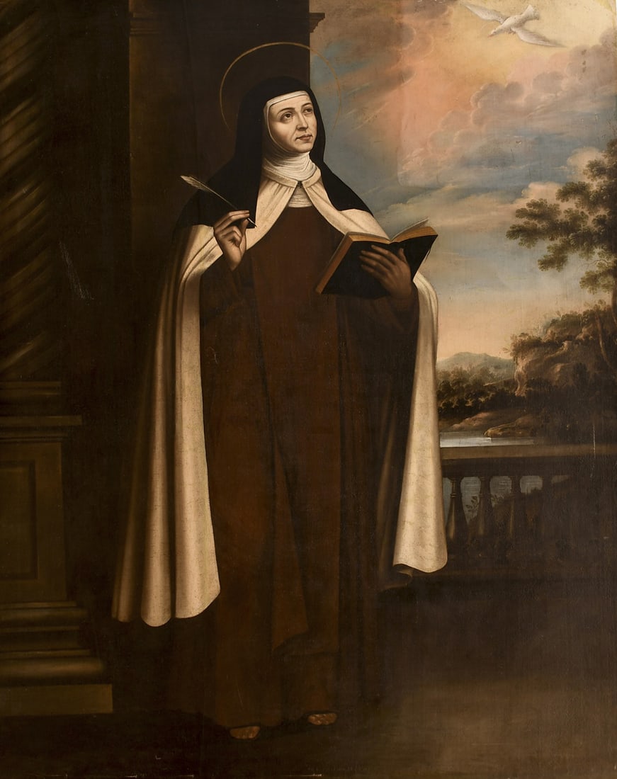 IGNACIO DE RIES (Flanders c. 1612 - Seville c. 1661) Attributed - Saint Teresa of Jesus (1 of 2)