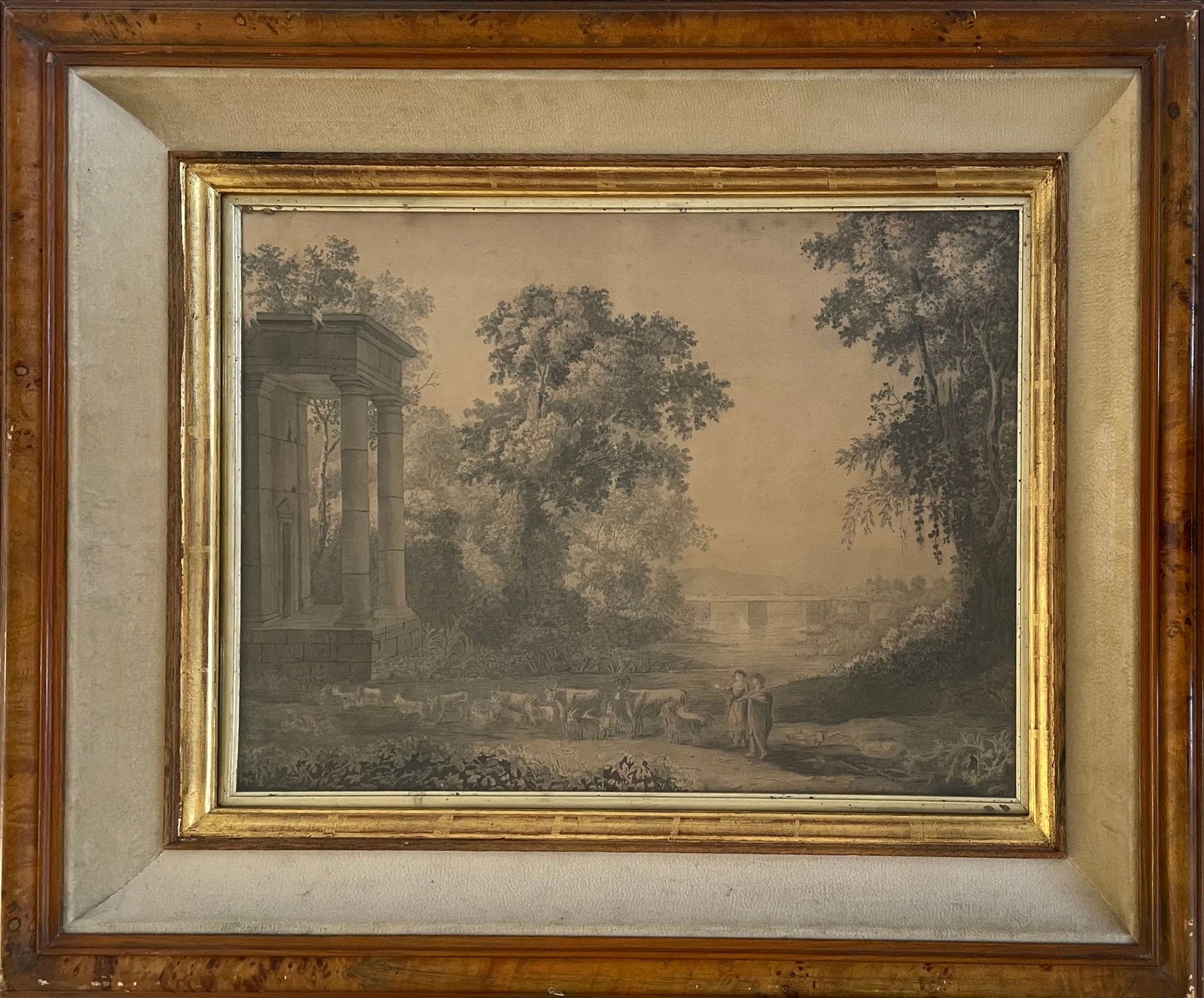 After Claude Lorrain (Campania, 1600 - Rome, 1682) - Pastoral Scene (1 of 3)