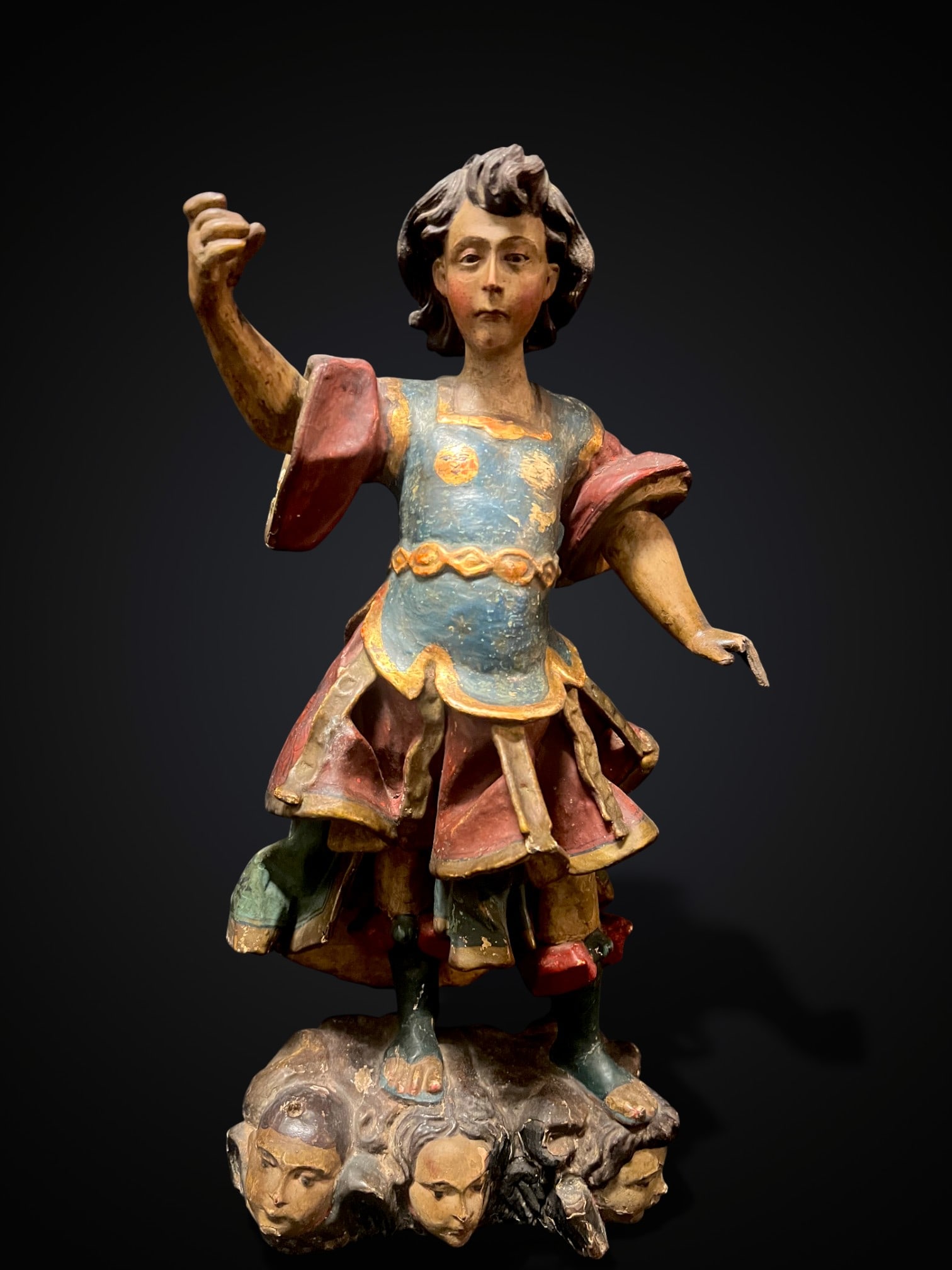 Saint Michael the Archangel - Colonial School, Mexico, New Spain, 17th century (1 of 4)
