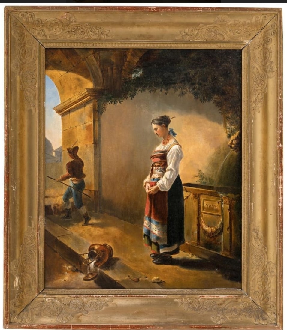 The Fountain. Italian School. 19th Century. (1 of 2)