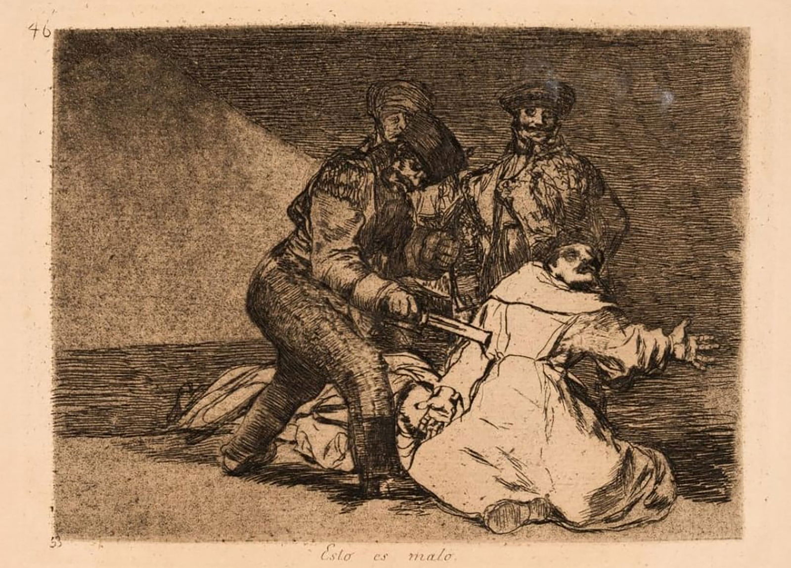 "This is bad." Goya engraving number 46 - 19th-20th century (1 of 2)