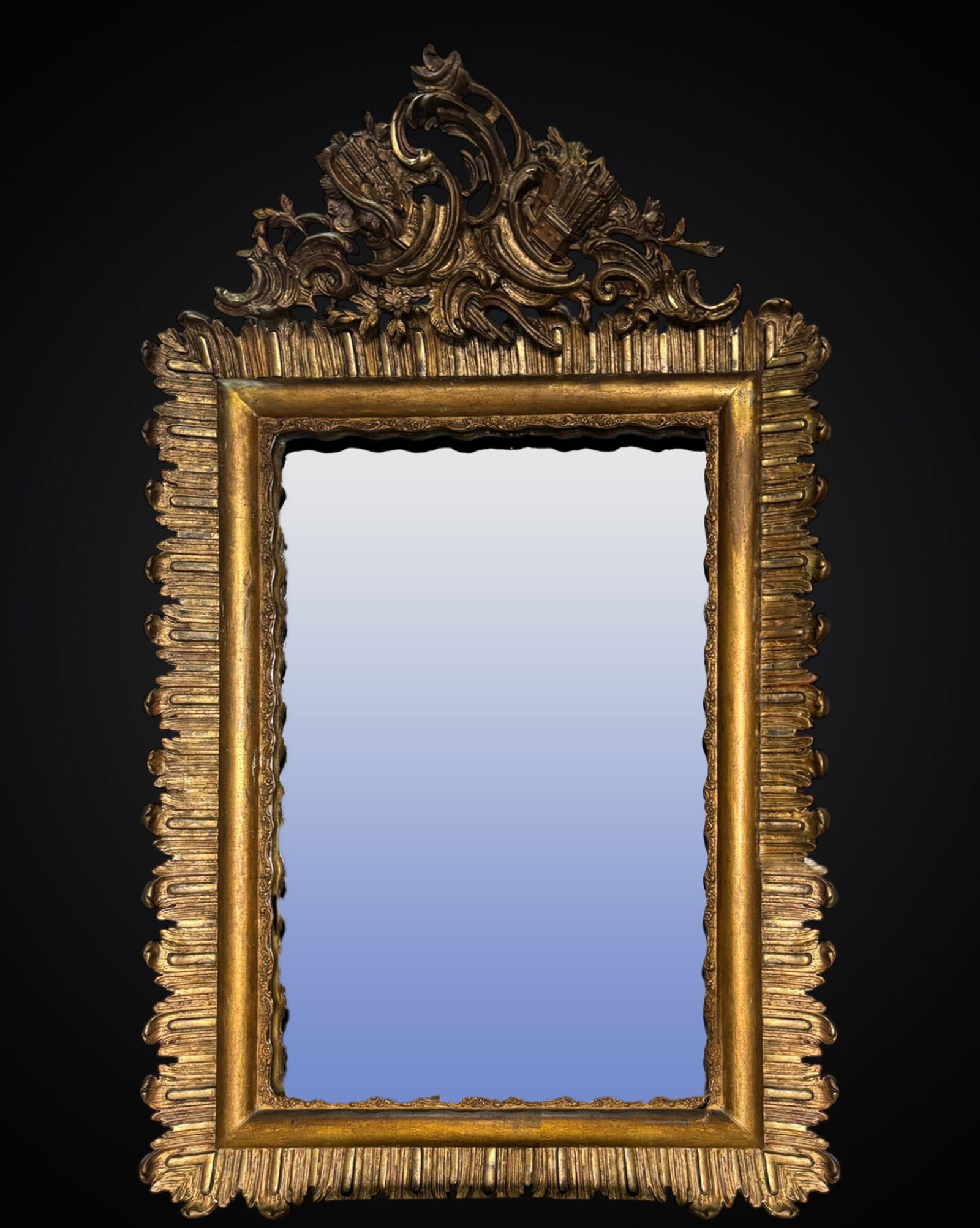 Important George III Regency mirror in gilt wood, 18th century (1 of 6)