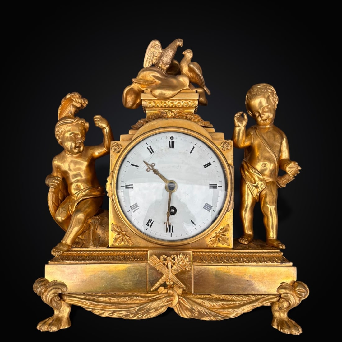 French Louis XVI clock in Ormolu bronze from the 18th century (1 of 5)