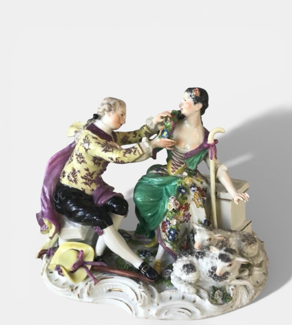 Group in 18th-century German Meissen porcelain by J.j. Kandler (1 of 4)