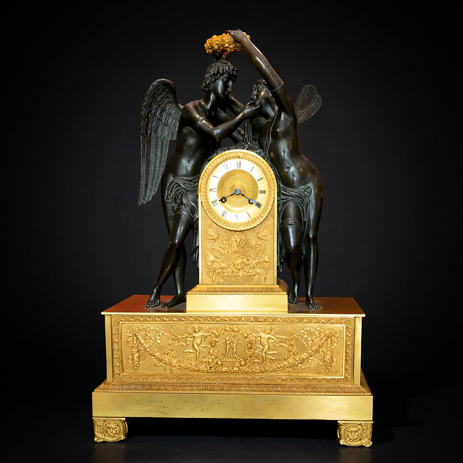 LOUIS THOMIRE - Large French Empire clock from the early 19th century attributed to Thomire: 57 CM HEIGHT. PARIS MACHINERY.