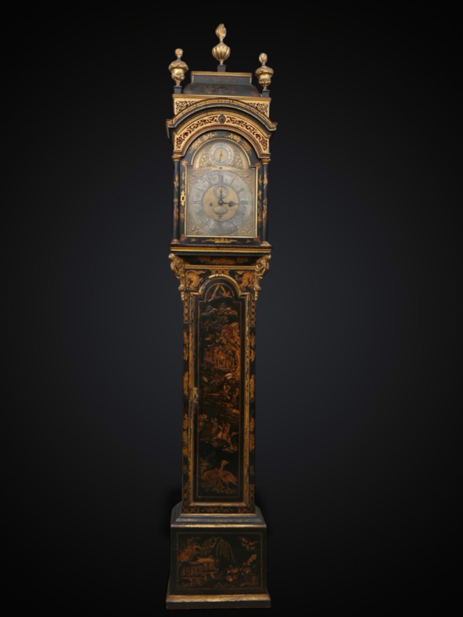 Large English clock from the late 17th century, James Hagger (British, active 1694-1735), signed (1 of 6)