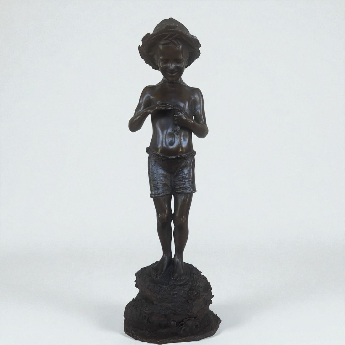 Bronze Fishing Boy - GIOVANNE DE MARTINO (Naples, 1870 - 1935) (1 of 5)