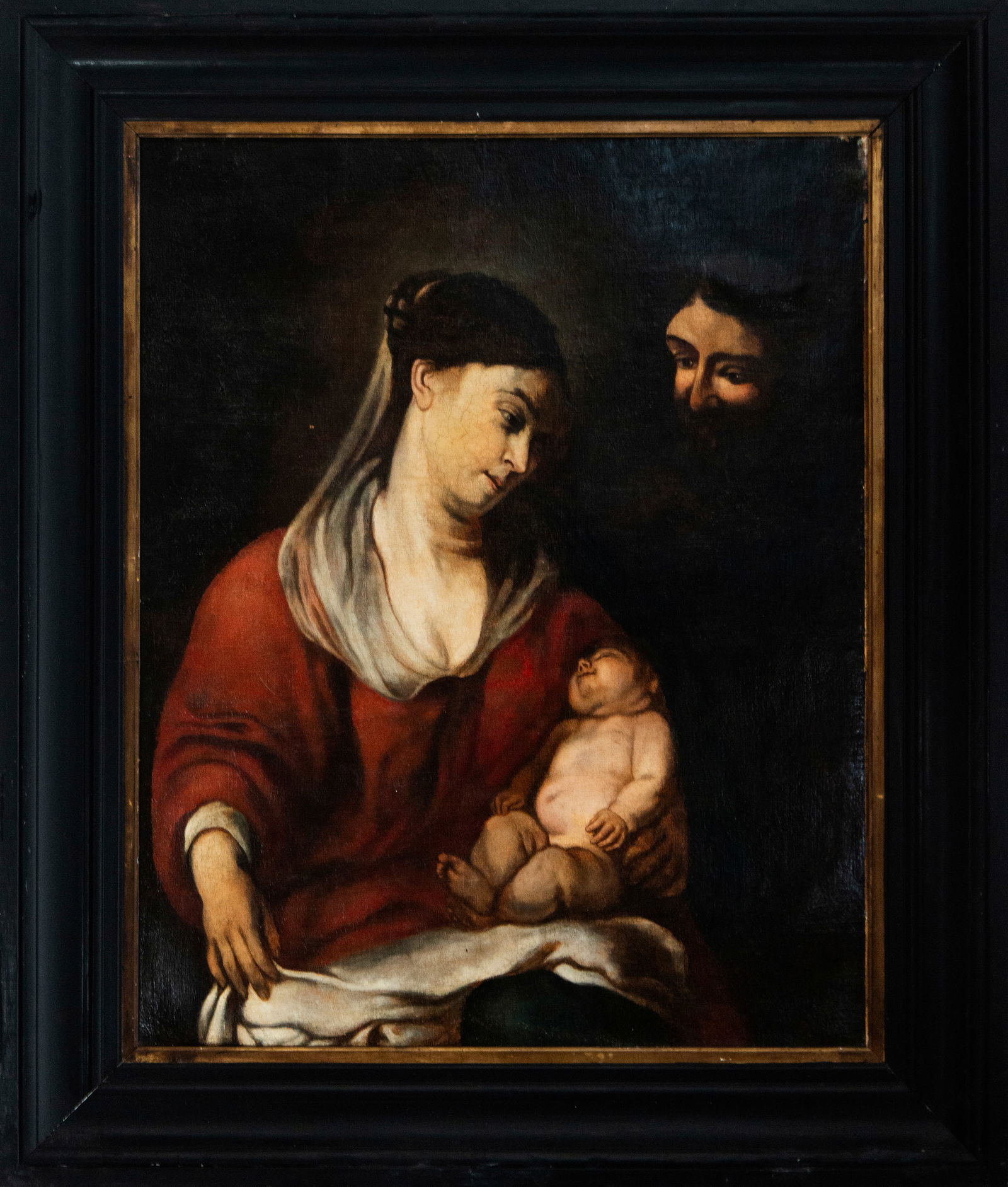 Holy Family in workshop. 17th century - Flemish School of Jordaens (1 of 7)