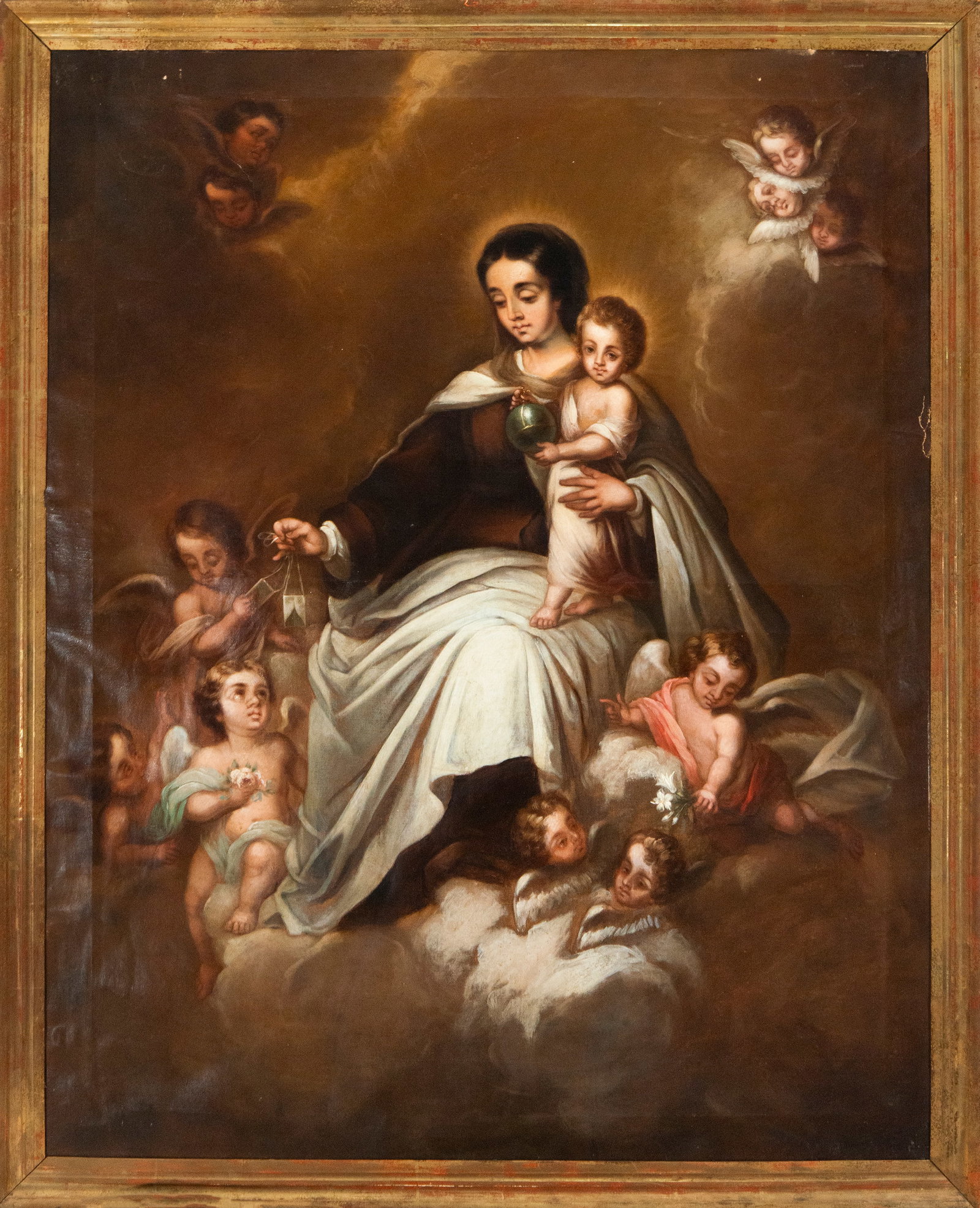 Our Lady of Mount Carmel in glory. Jose Gutierrez de la Vega (Seville, December 26, 1791 - Madrid, (1 of 7)