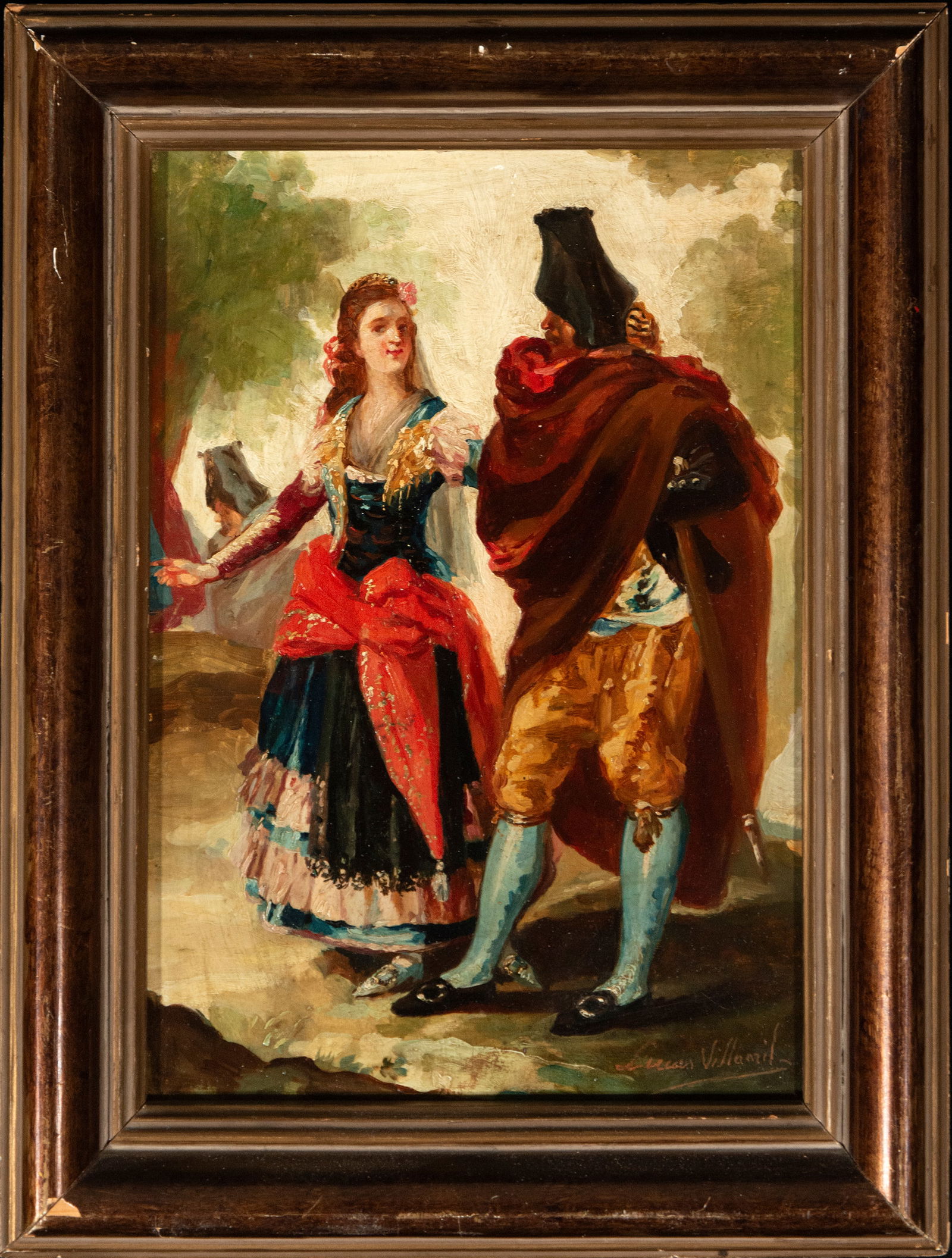 Gallant scene. Eugenio Lucas Villamil, 19th Century (1 of 5)