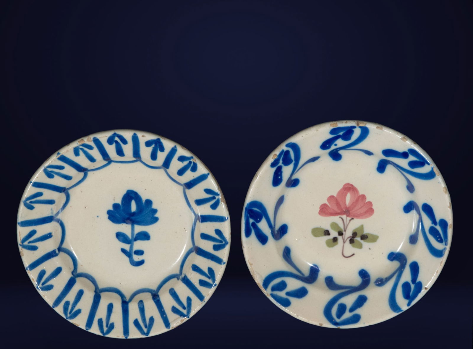 Group of plates. Spanish Folk School. 19th Century (1 of 4)
