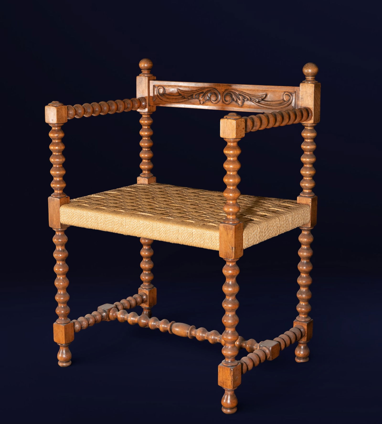 Turned wooden armchair - Early 19th Century (1 of 5)