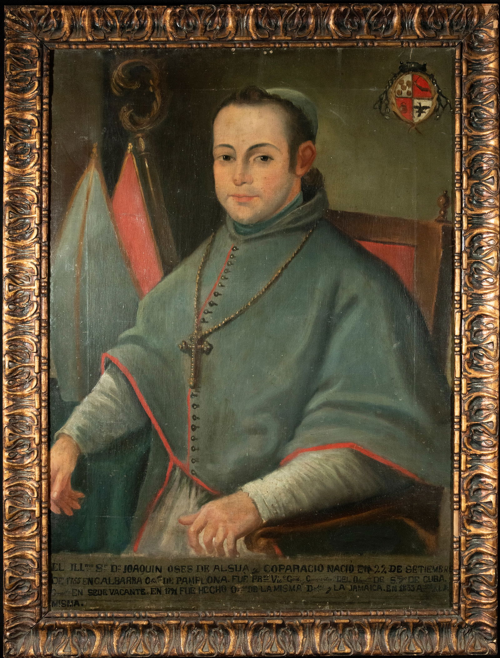 Cuban colonial school of the 19th century - Portrait of Bishop Joaquín Oses de Alsúa (1 of 9)