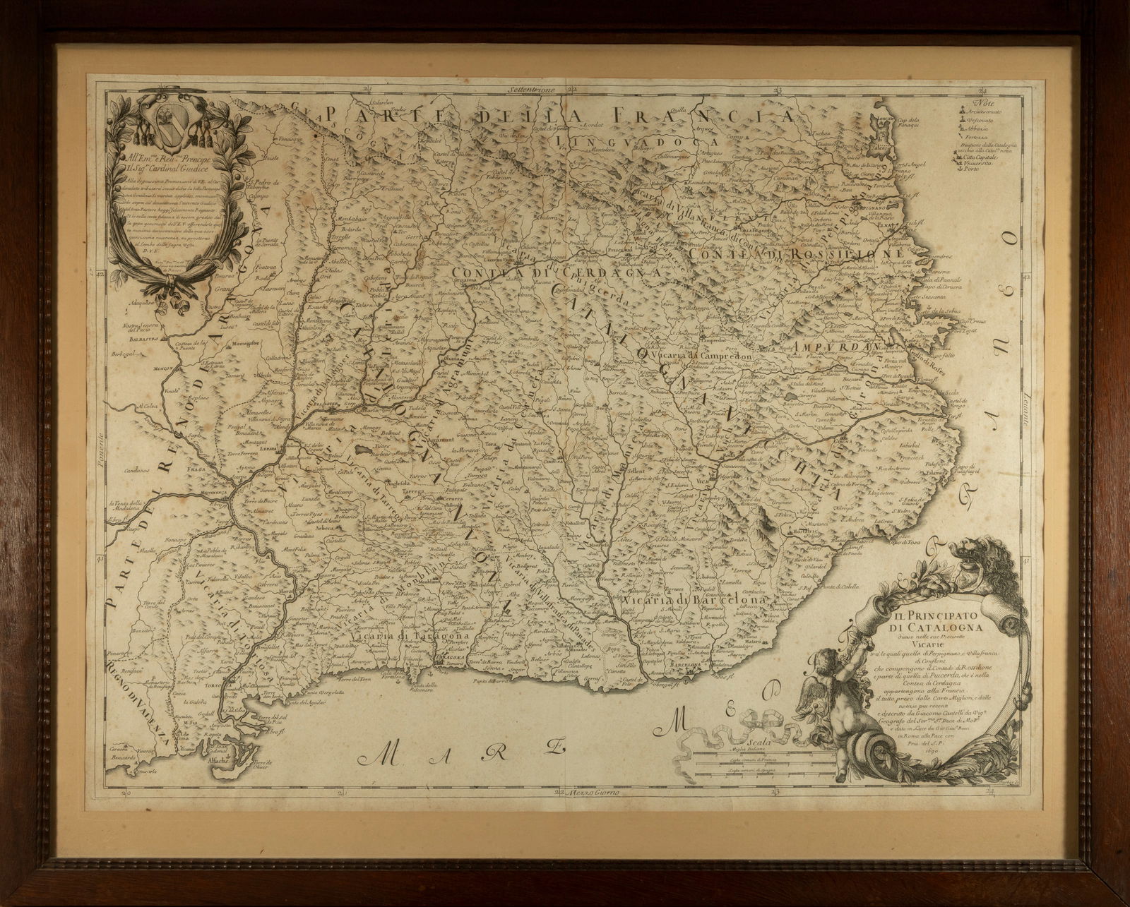 Map "Il Principato di Catalogna". Italian school. 18th century. (1 of 8)