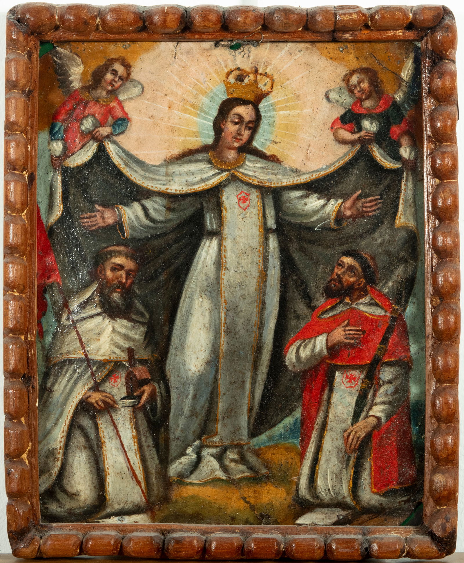 Our Lady of Mercy with Two Mercedarian Saints. Colonial School. 18th Century (1 of 9)