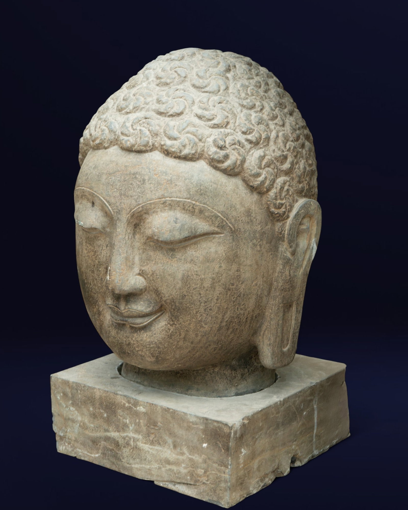 Buddha head, China, possibly 18th century (1 of 3)
