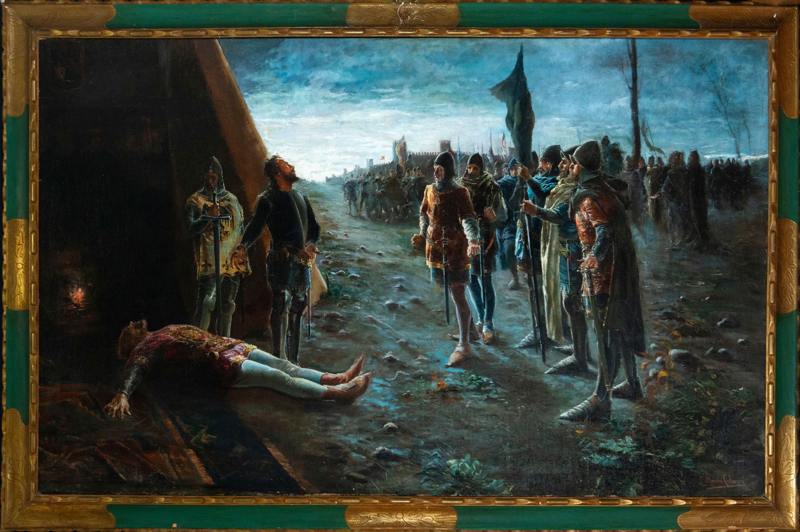 The Death of King Alfonso XI - José Moreno Carbonero (Málaga, March 28, 1860 - Madrid, April 15, (1 of 8)