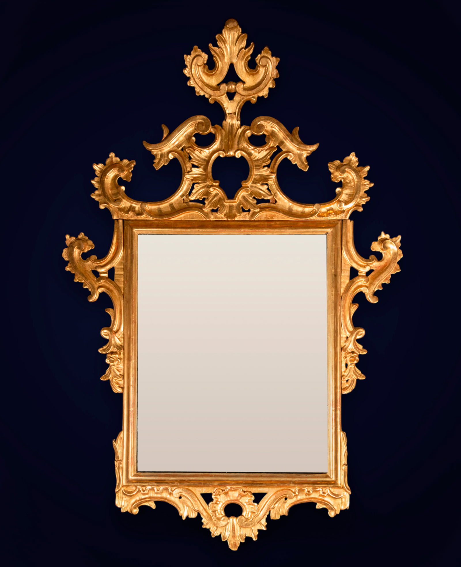 Large Venetian Cornucopia Mirror in gold-leaf wood, late 18th century, 19th century (1 of 6)