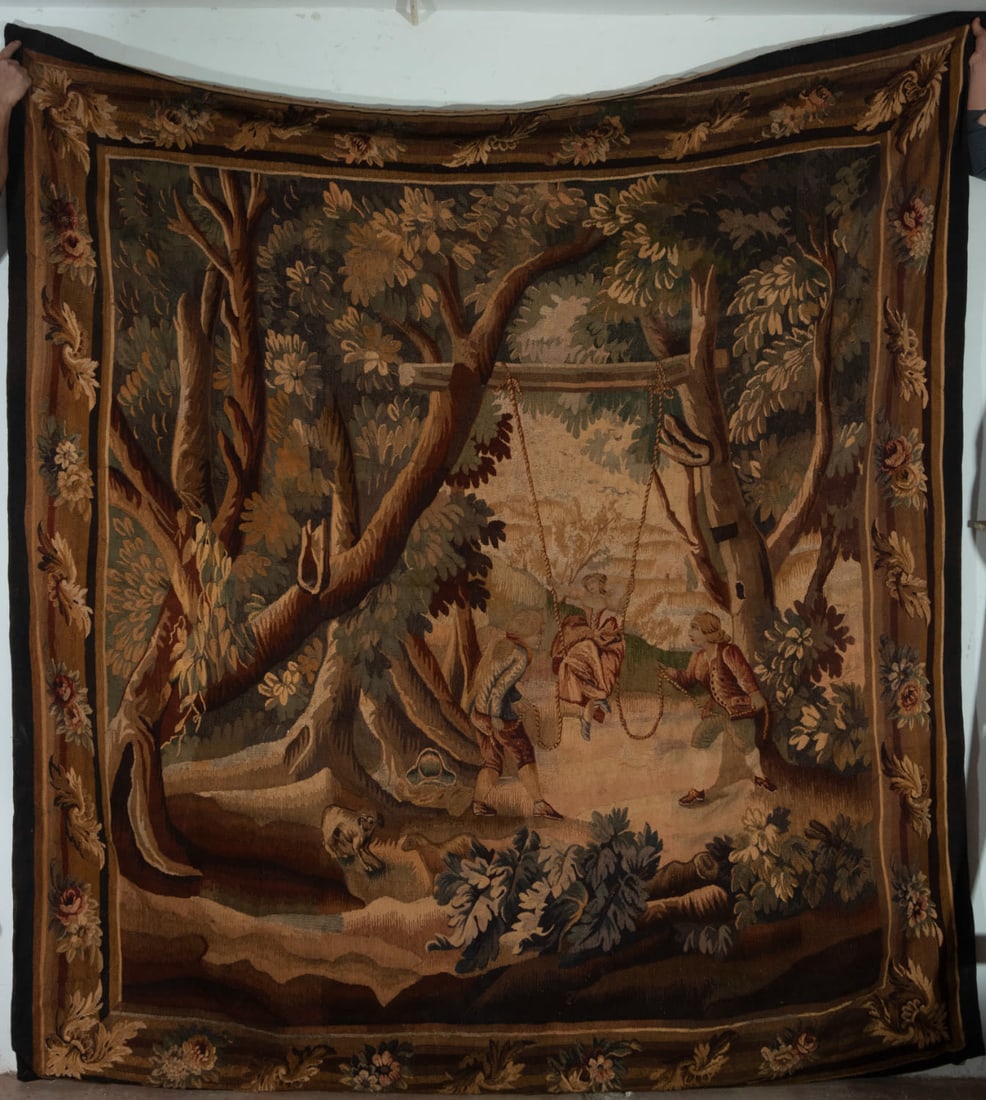 Large 18th century "Verdure" Tapestry, Aubusson, France (1 of 12)