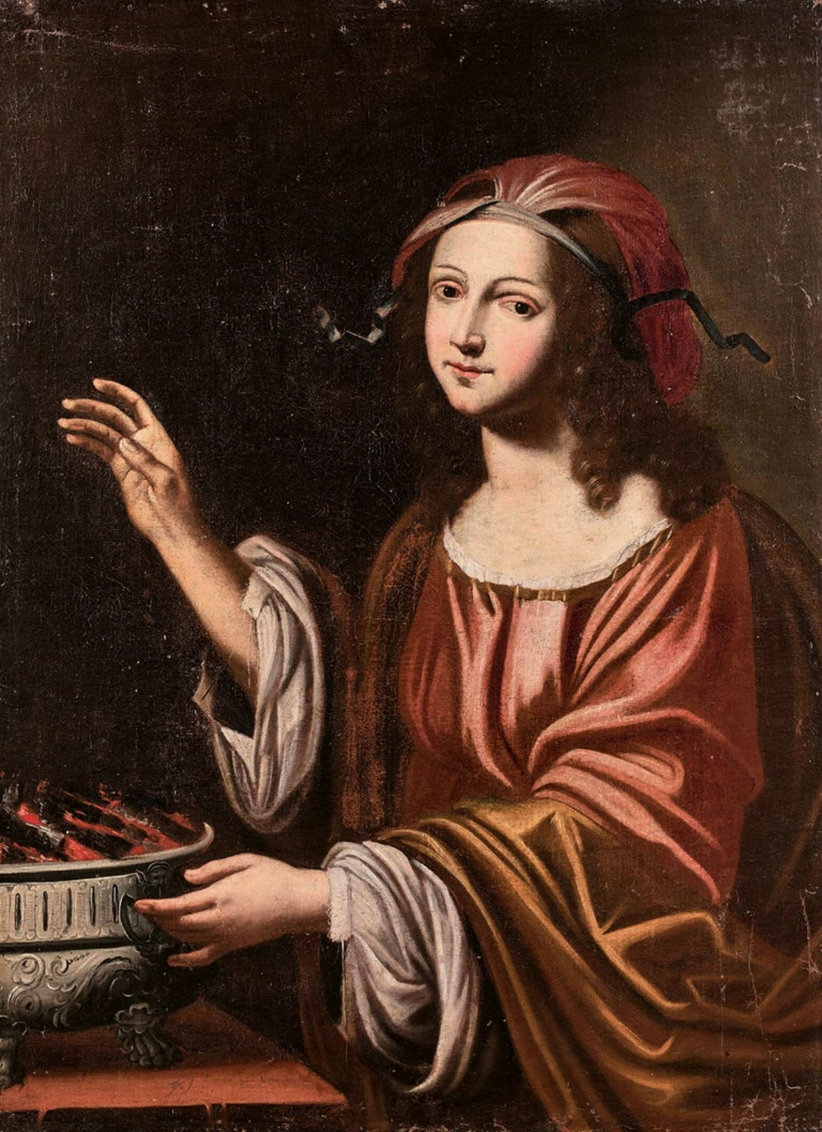 17th Century Italian School - Allegory of Winter: Oil on canvas. Measurements: 96 x 70.5 cm.