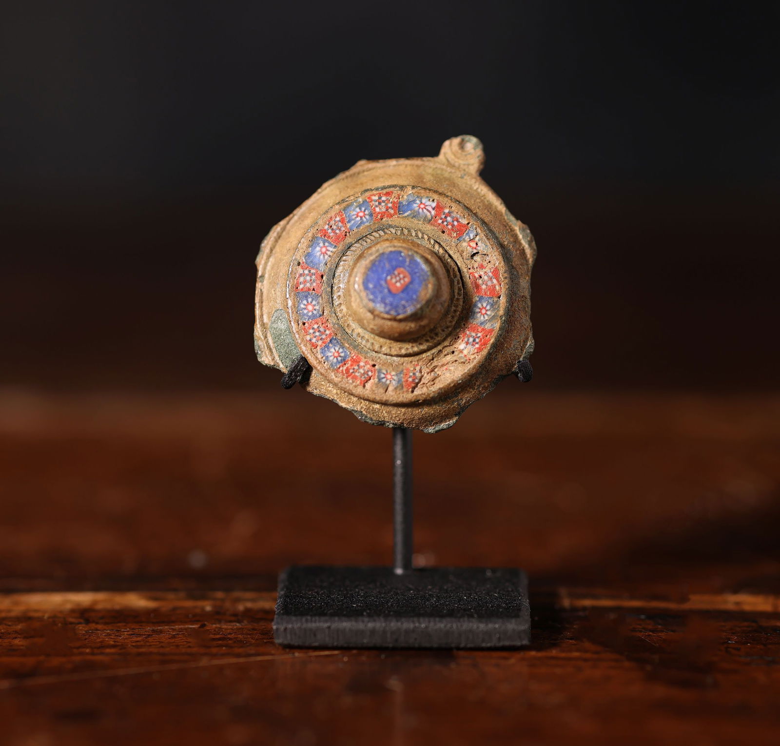 Rare Roman Fibula in Micromosaic, 1st century BC (1 of 4)