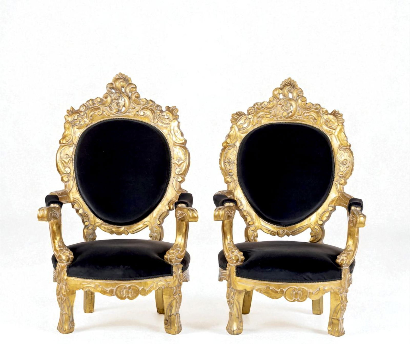 Pair of large armchairs. French School. 19th century. (1 of 5)