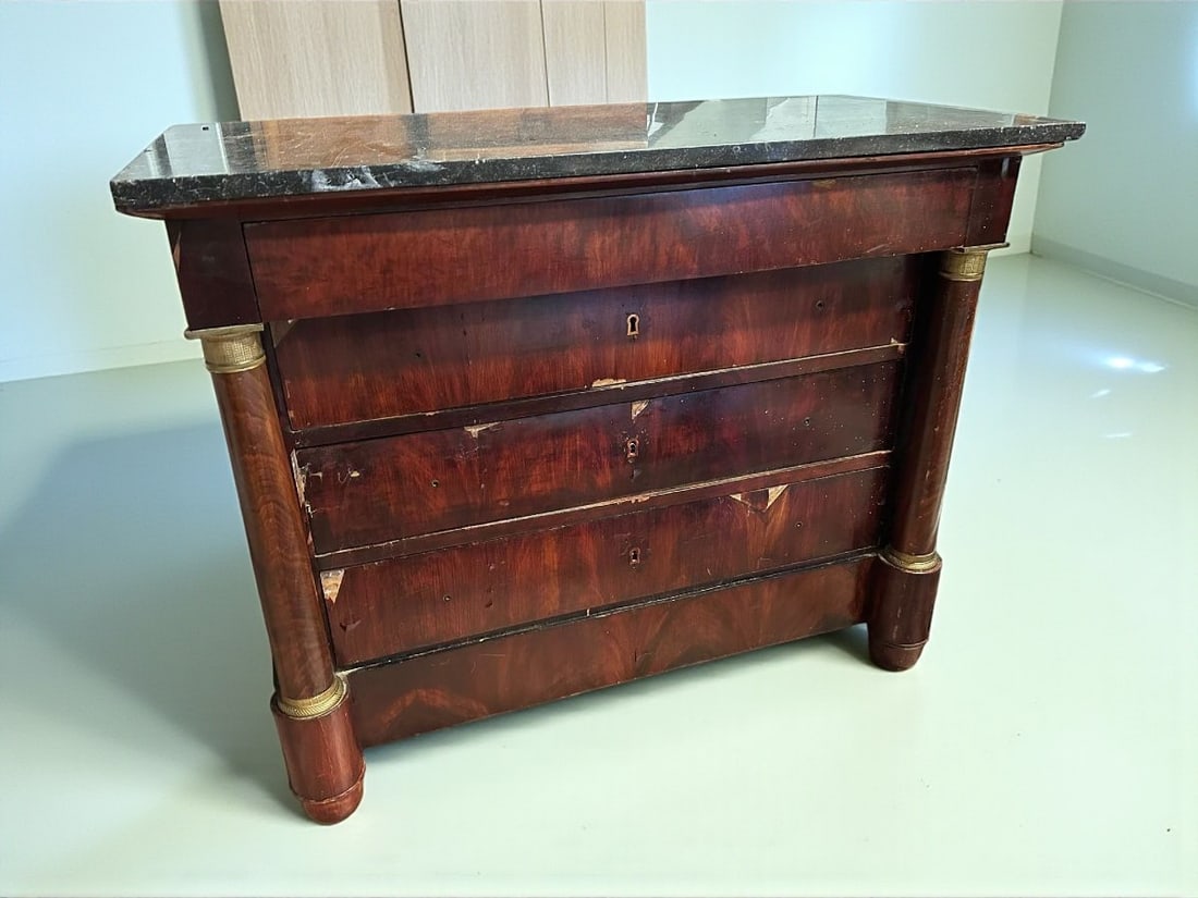 Napoleon III Empire Chest of Drawers in Mahogany. French School. 19th Century. (1 of 6)