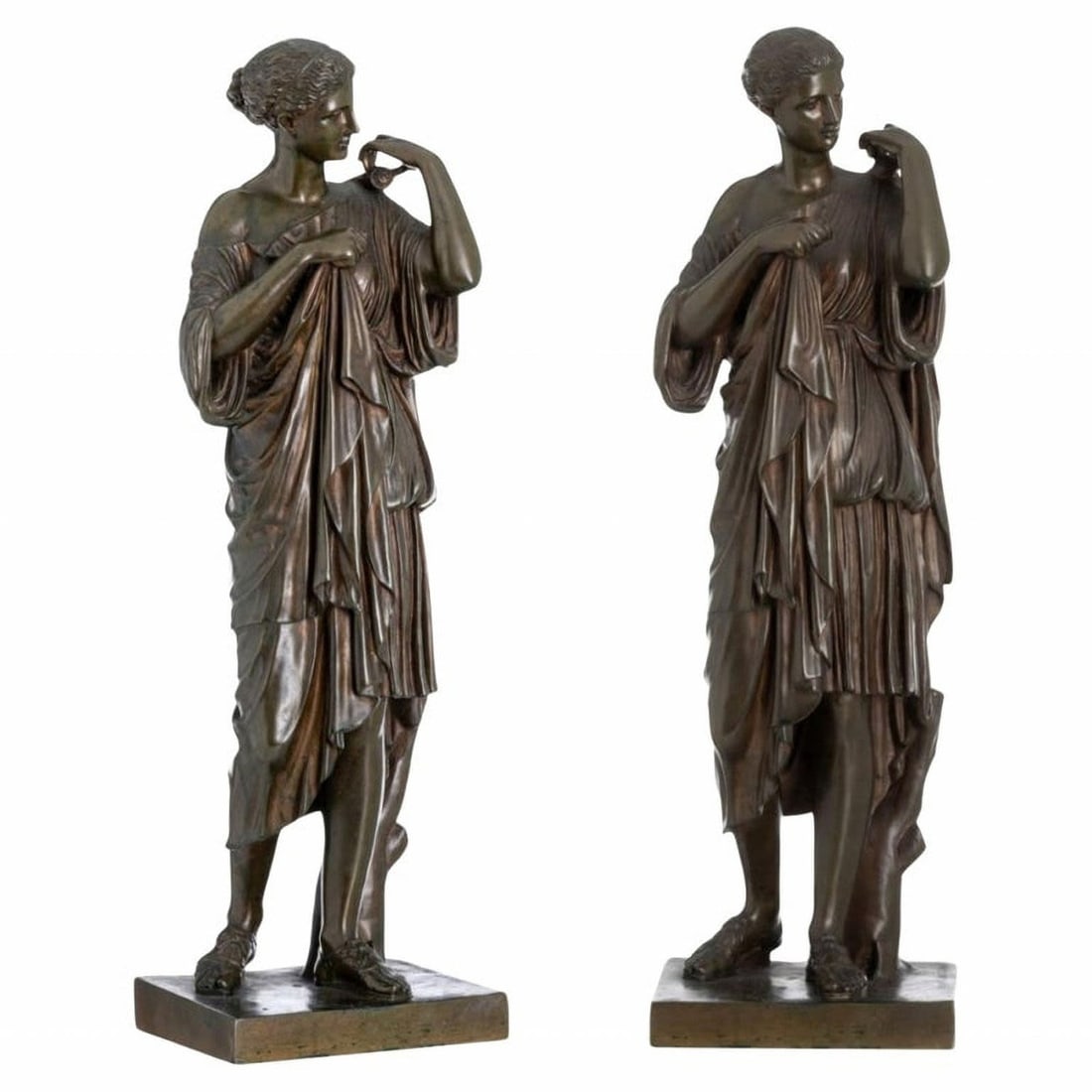 Ferdinand Barbedienne " Diana " bronze sculpture, 19th century: Bronze sculpture, 19th century, 51cm x 20cm, very good condition. Provenance: private collection of an antiques dealer and interior designer, Madrid.