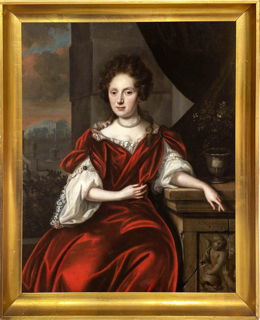 Reinier de la Haye (1640-1695) - PORTRAIT OF A NOBLE LADY - French School (1 of 8)