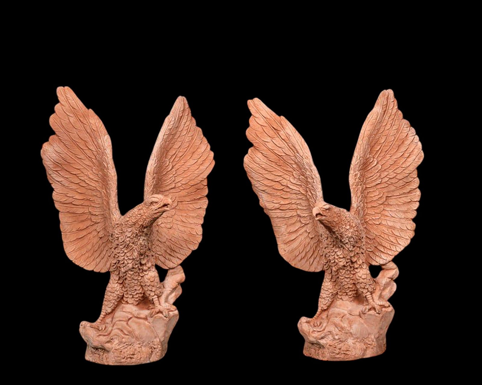 Pair of Large Italian Eagles in Impruneta terracotta, 20th century (1 of 5)