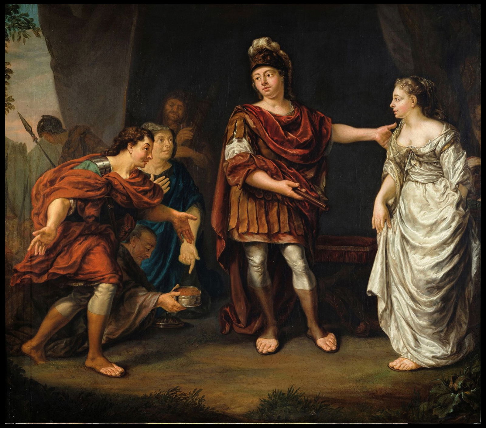 Jan Abel Wassenberg or Wassenbergh (1689, Groningen - 1750, ibid.) - The Continence of Scipio (1 of 10)