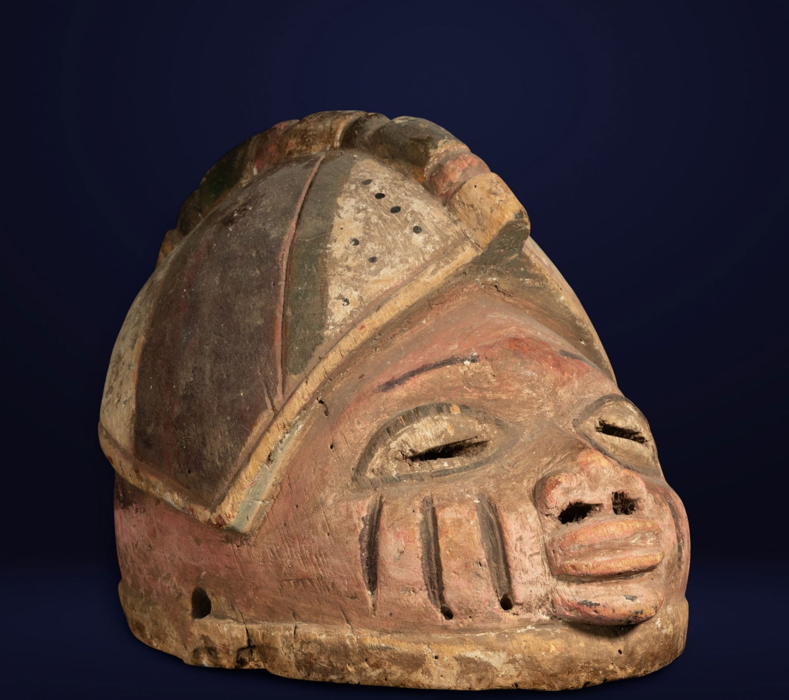 Rare Yoruba Cimier Helmet, Nigeria, first half of the 20th century - African Art (1 of 9)