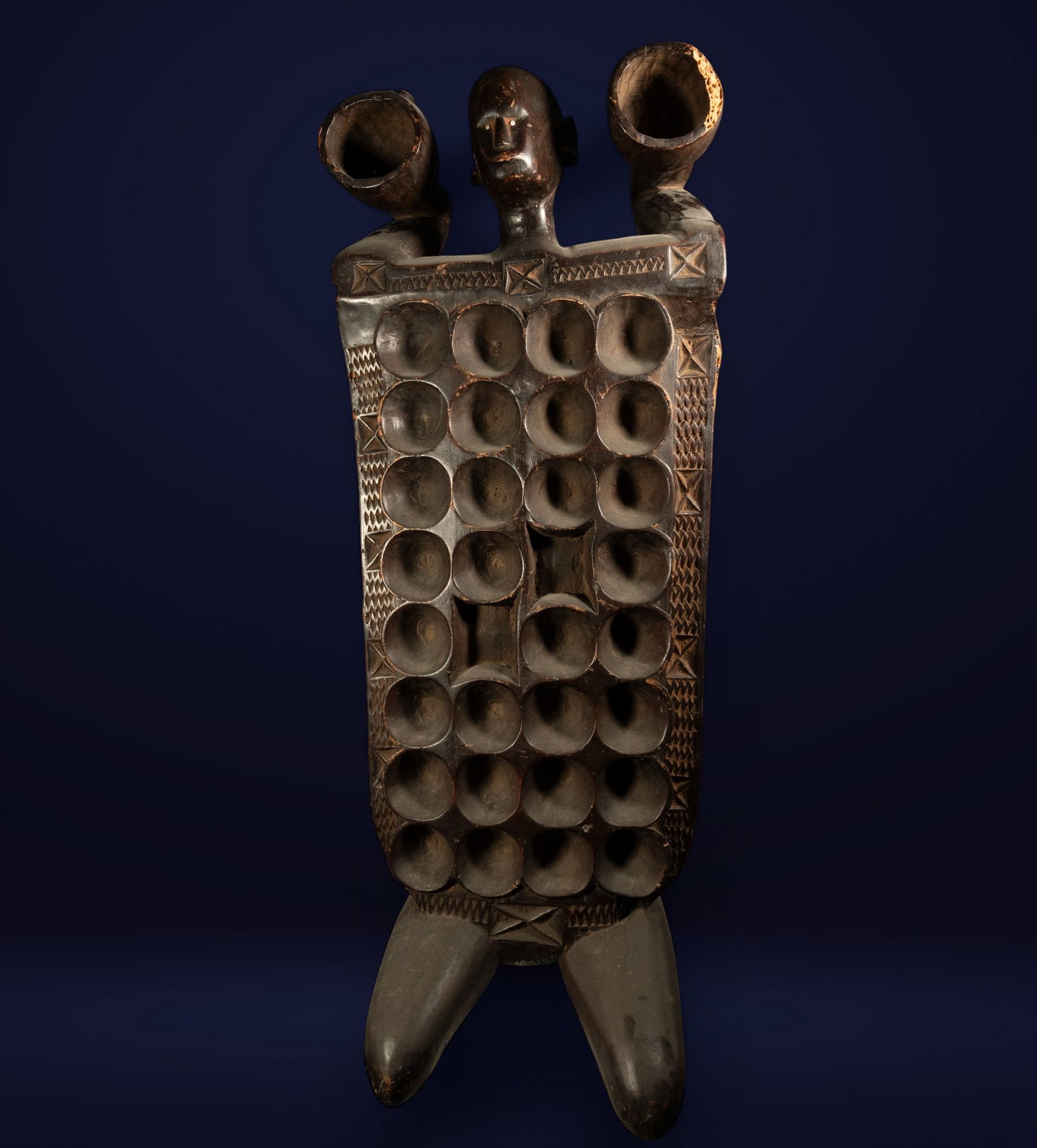 Rare and Monumental Game "Awale o Oware" African Art West Africa - On Wood (1 of 5)