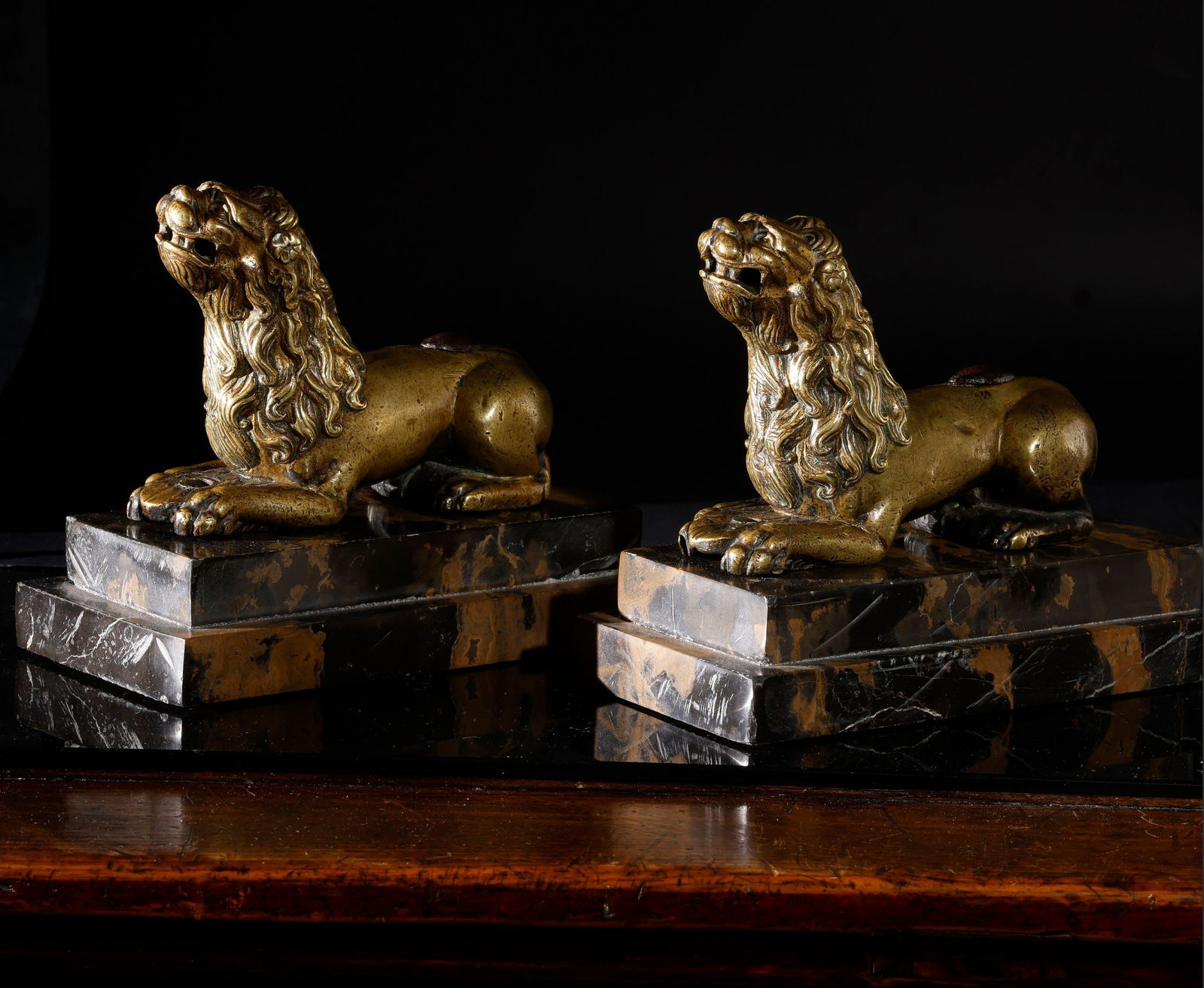 Exceptional Pair of Italian Gothic Lions, in bronze, Veneto 14th-15th century (1 of 11)