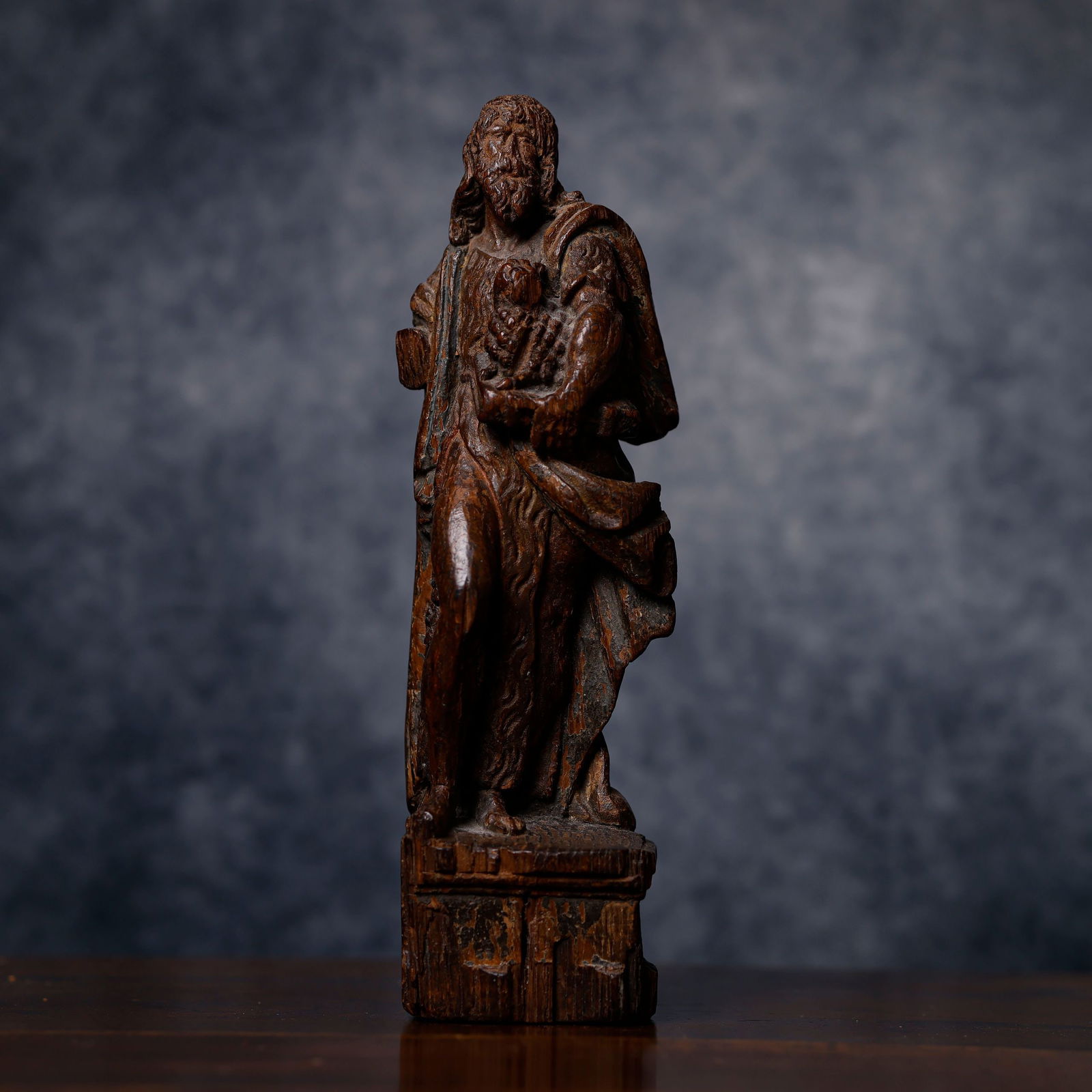 St. John the Baptist, Gothic, 15th century, in boxwood, Germany or the Netherlands (1 of 4)