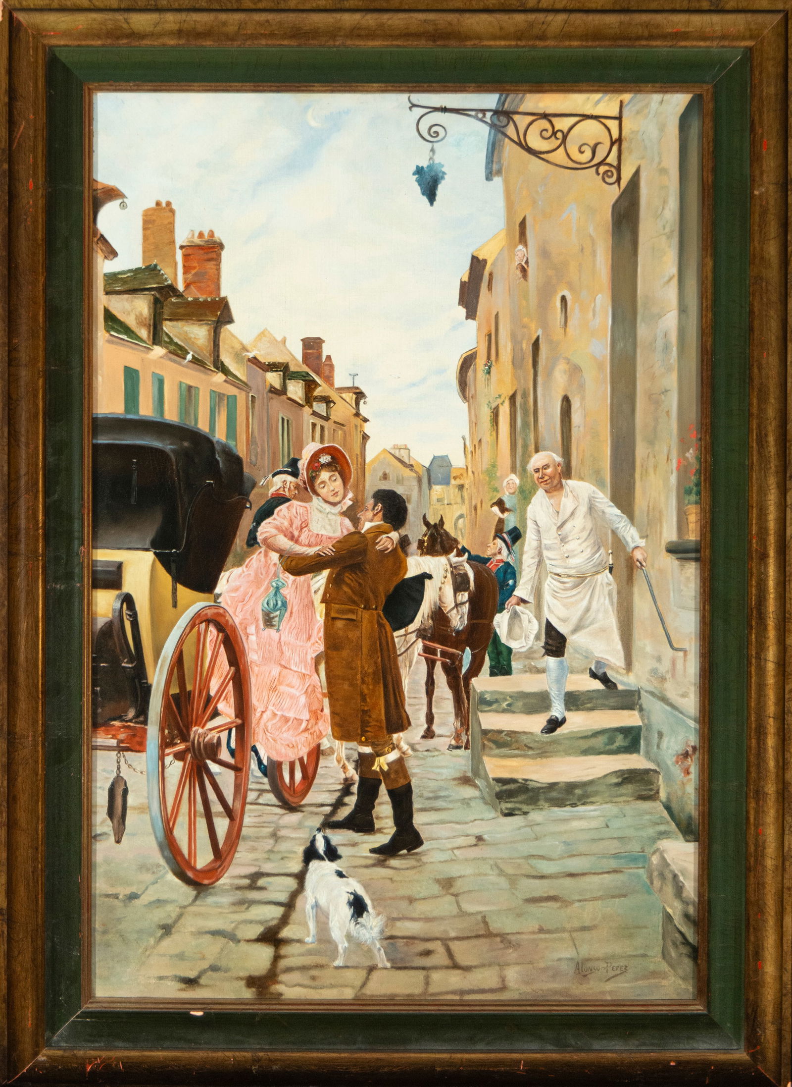 Gallant scene. Mariano Alonso Pérez, Spanish School, 19th century (1 of 4)