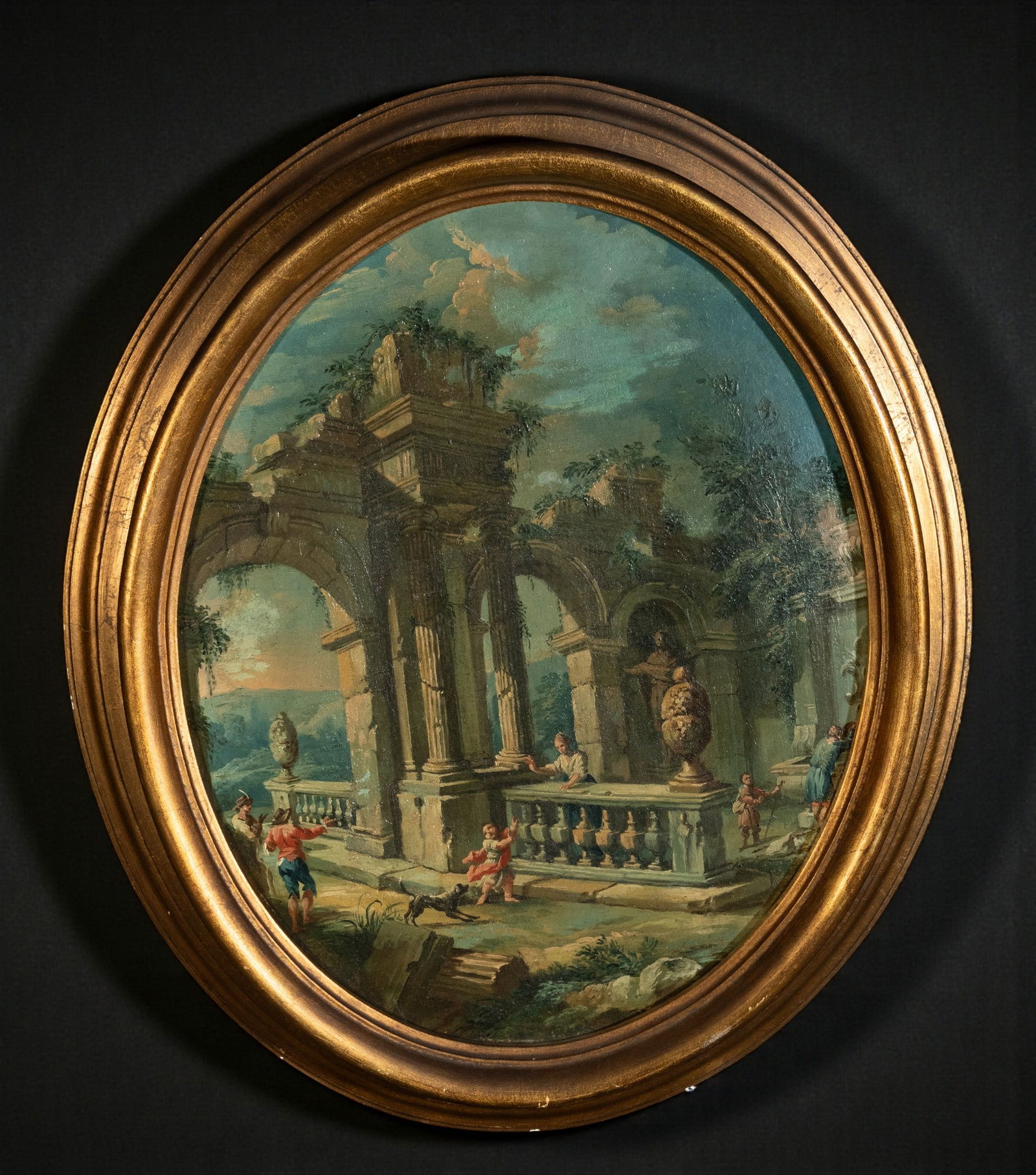 Roman Caprice with Fountain - Manner of Giovanni Paolo Pannini, attributed (1691 - 1765) (1 of 16)