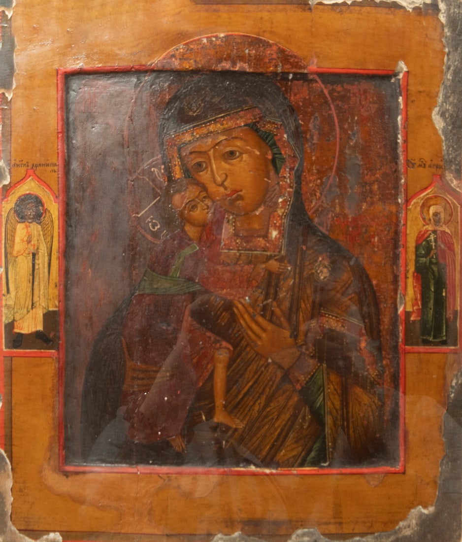 Antique Greek Orthodox Icon of Madonna - 18th Century Venetian Cretan Work (1 of 6)