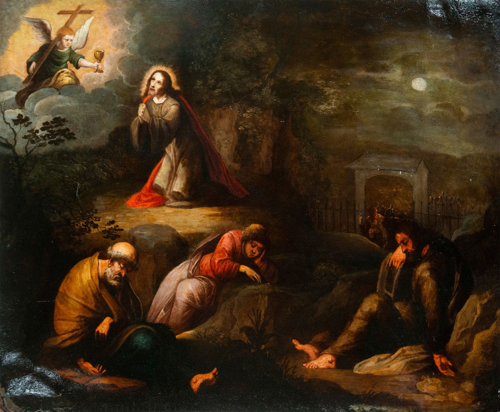 Jesus in the Garden of Olives. Flemish School. 17th century. (1 of 5)