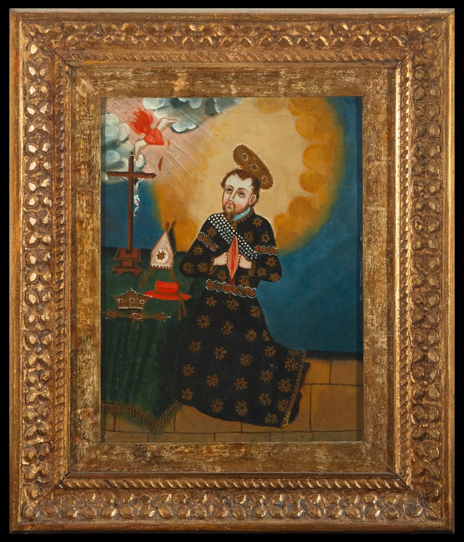 Bolivian Colonial School "Saint Francis Receiving the Holy Stigmata" 18th Century (1 of 12)