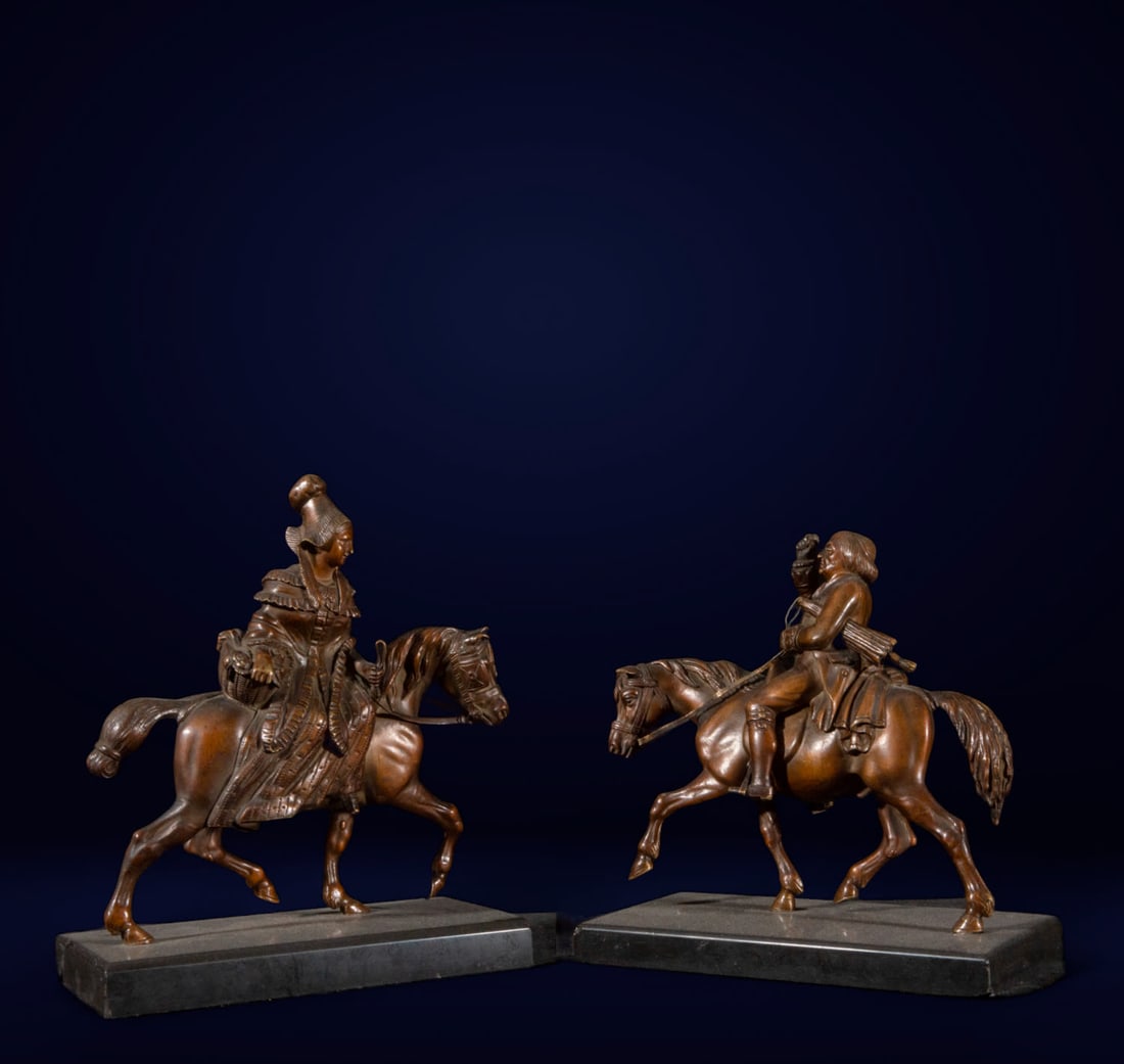 Pair of Italian "Condottieri" Horsemen, 19th century (1 of 20)