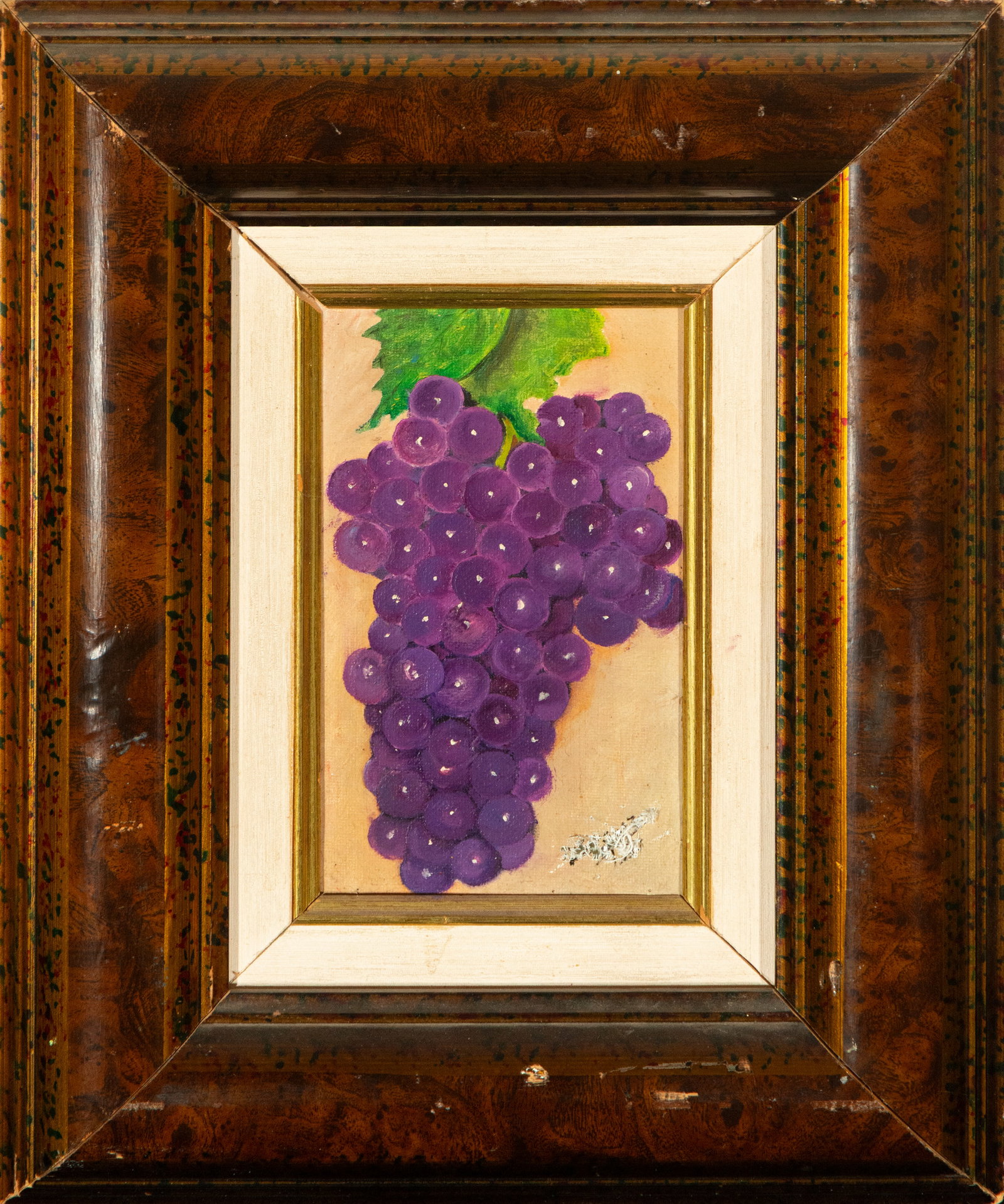 Bunch of red grapes. Spanish School. 20th century. (1 of 3)