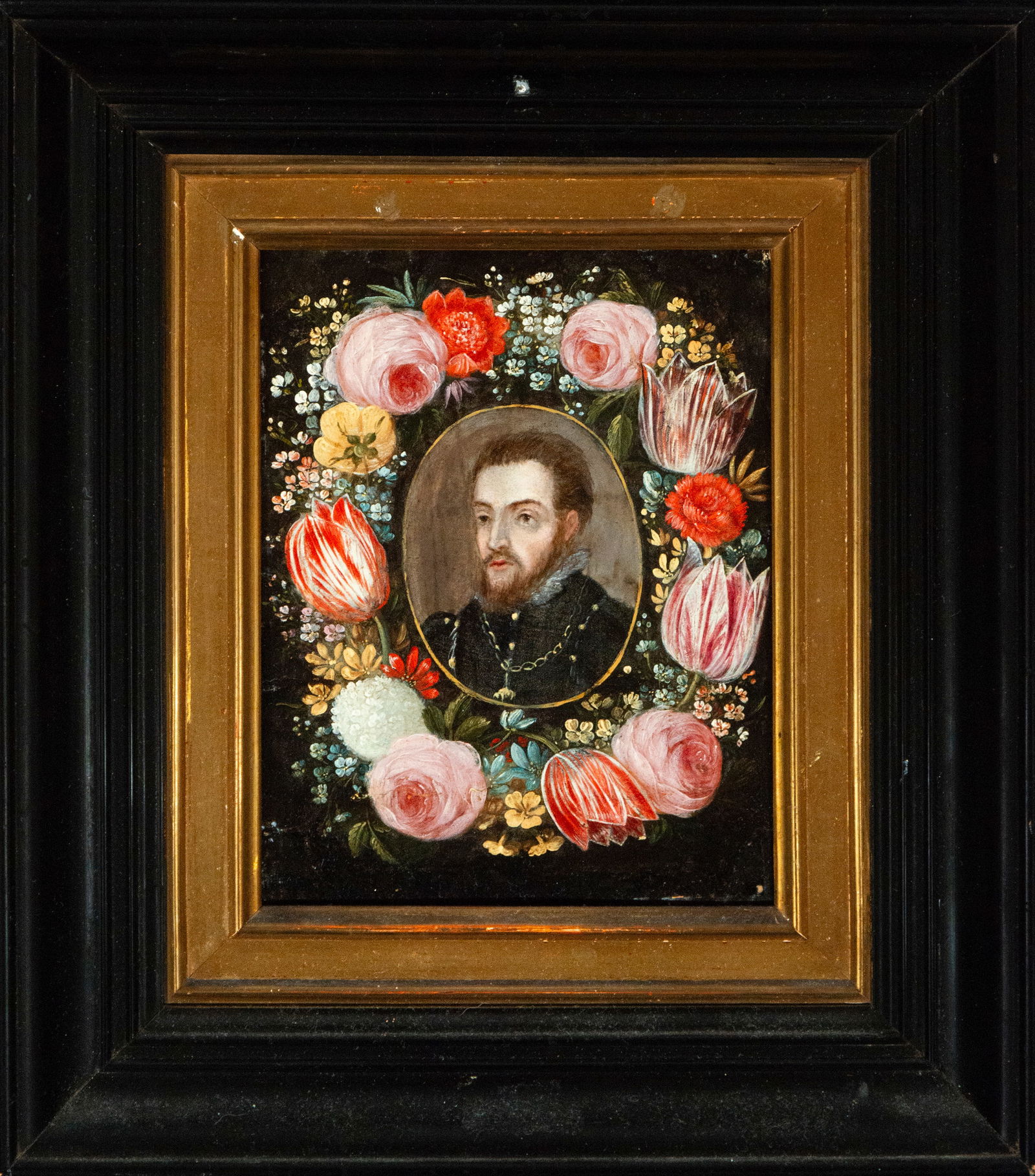 Portrait of Philip II with a wreath, Attributed to Jan van Kessel II, 17th century, Flemish school (1 of 4)