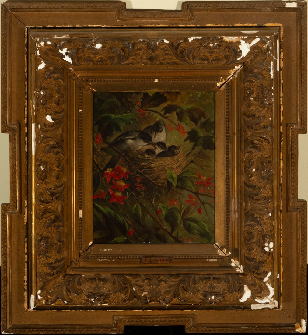 Victoria Fantin-Latour (1840-1926) Nest with Birds 2, French Romantic school of the 19th century (1 of 12)
