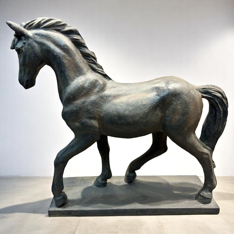 Italian sculpture "Horse", 20th century Resin Perfect condition (1 of 9)