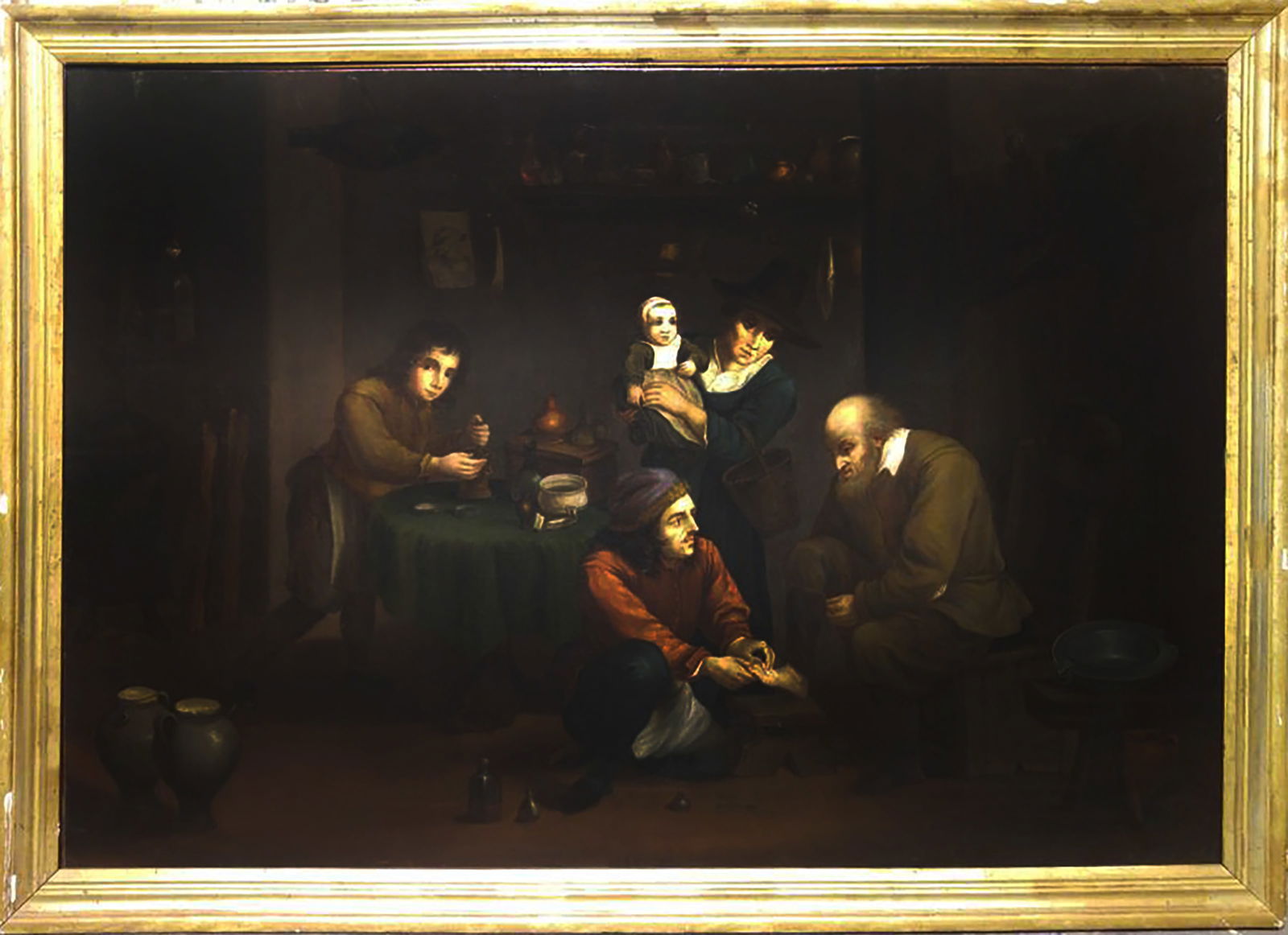 Flemish School of the 18th Century - Interior medical scene (1 of 7)