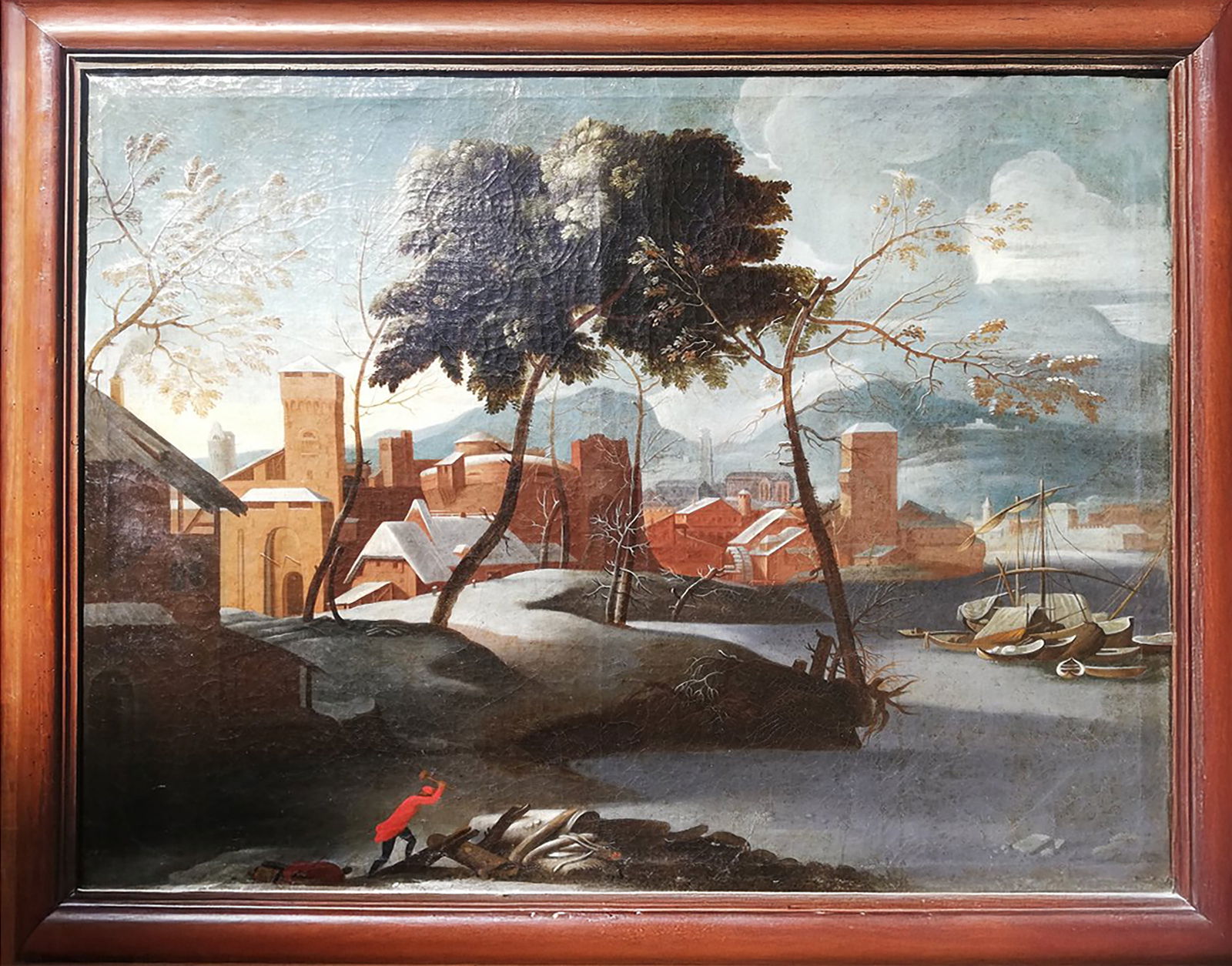 Flemish School of the 17th Century - Winter Landscape Scene (1 of 4)